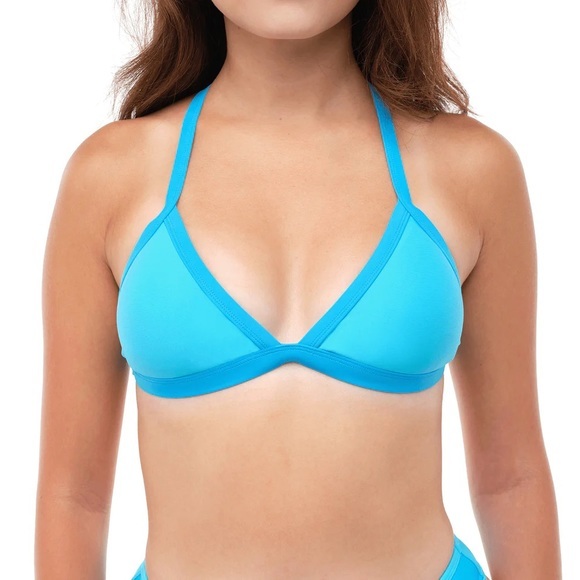 Other - 93 play street bikini bubble blue triangle Serena top new XL